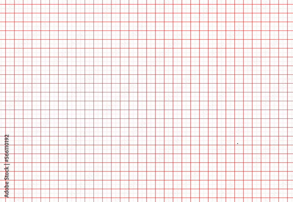 Vector parametric anaglif square net white background decoration backdrop. Red grid vector seamless pattern of It resembles a sheet of paper in a cell. Geometric pattern texture Stock Illustration.
