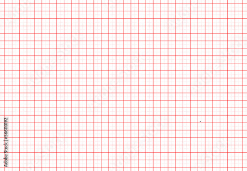 Vector parametric anaglif square net white background decoration backdrop. Red grid vector seamless pattern of It resembles a sheet of paper in a cell. Geometric pattern texture Stock Illustration.