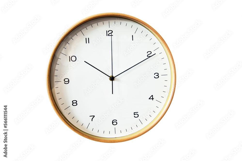 Clock round frame on white isolated background Clock round frame on white isolated background