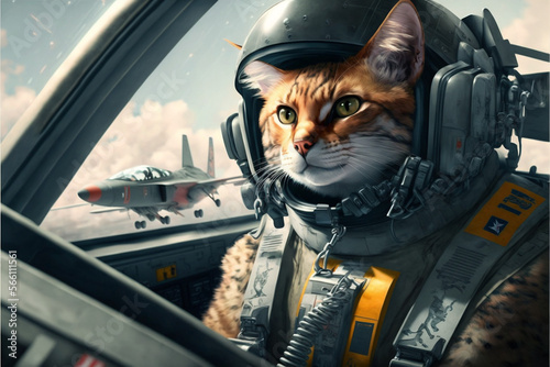 A cat flying a Tomcat