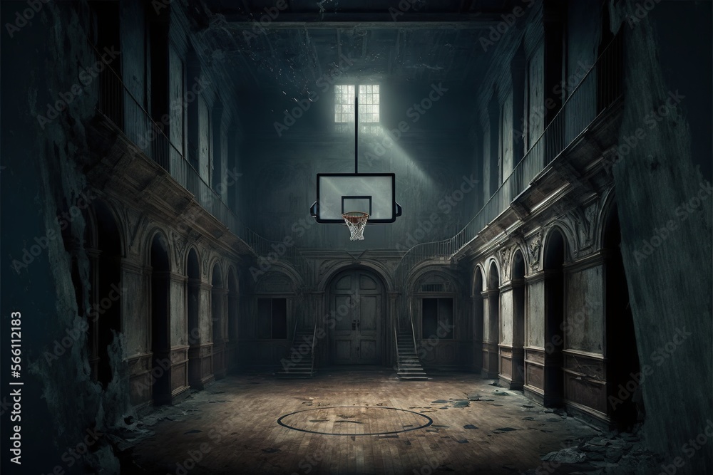 Digital illustration about basketball and sports. Generative AI. Digital illustration about basketball and sports. Generative AI.