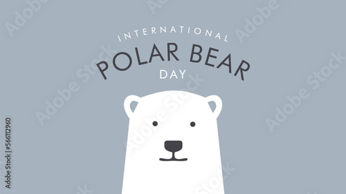international polar bear day poster template flat design