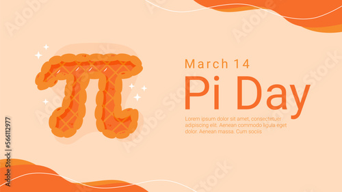 pi day banner template flat design