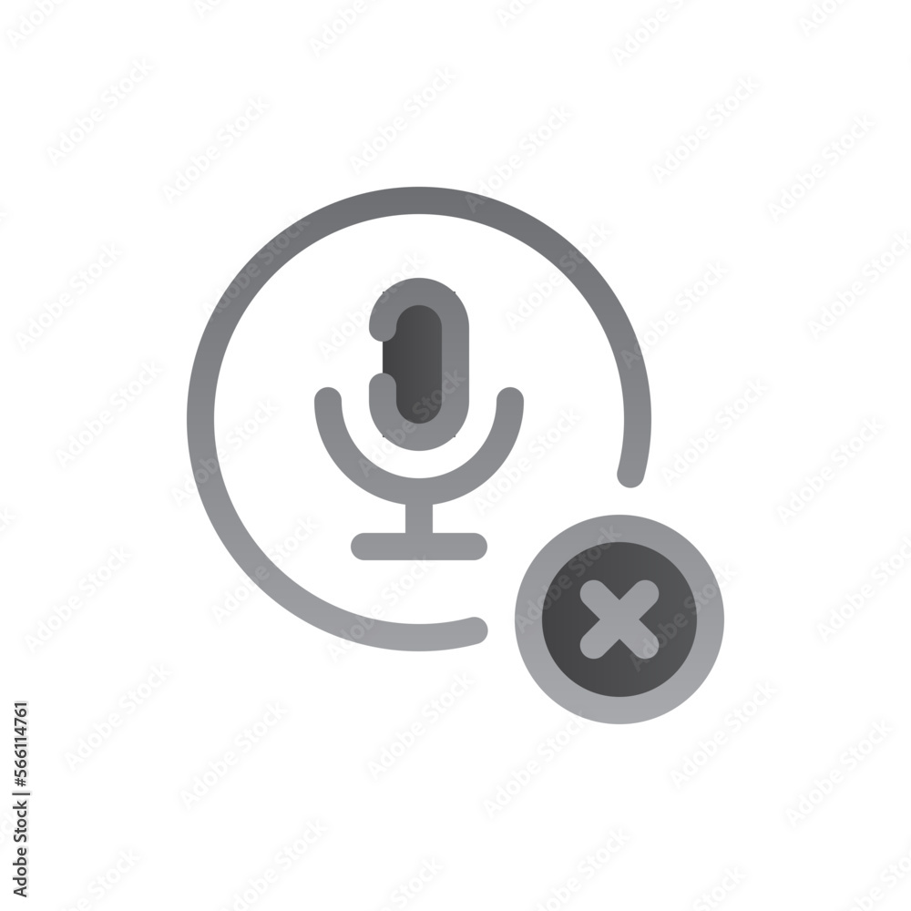 no microphone two tone gradient icon no microphone two tone gradient icon