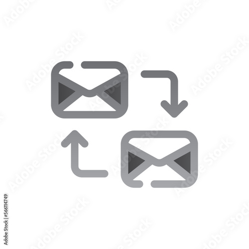 mail two tone gradient icon