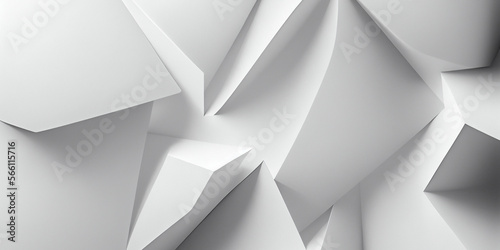 Modern wallpaper abstract white. 3d rendering of white abstract geometric background. Scene for advertising  technology  showcase  banner  cosmetic  fashion  business  presentation.