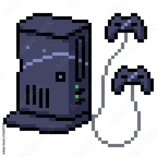 pixel art game console play