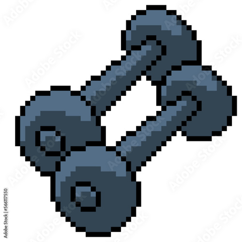 pixel art pair of dumbbell