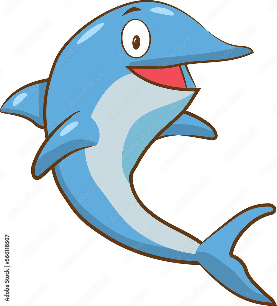 Naklejka premium Dolphin png graphic clipart design