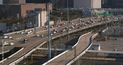 Wallpaper Mural Cars on major freeway near near downtown Houston Torontodigital.ca