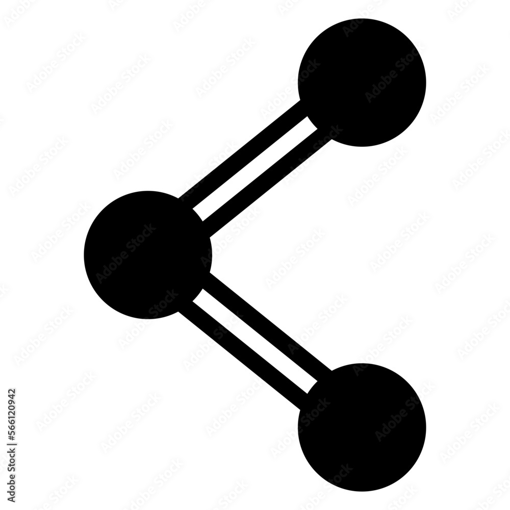 Tech digital simple icons 3d render of a molecule