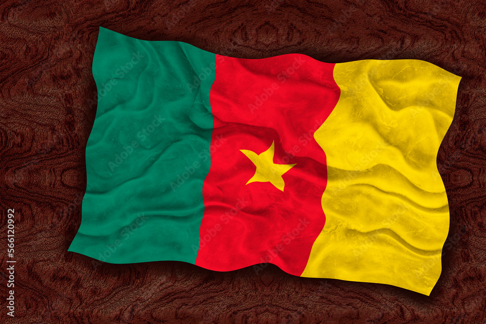 National flag of Cameroon. Background with flag of Cameroon National flag of Cameroon. Background with flag of Cameroon