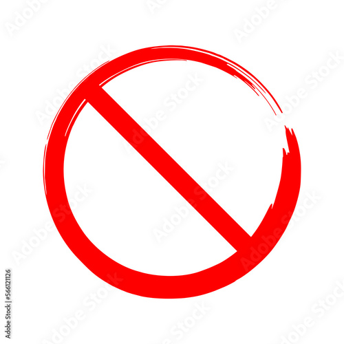 Empty no, forbidden sign icon symbol red design vector illustration