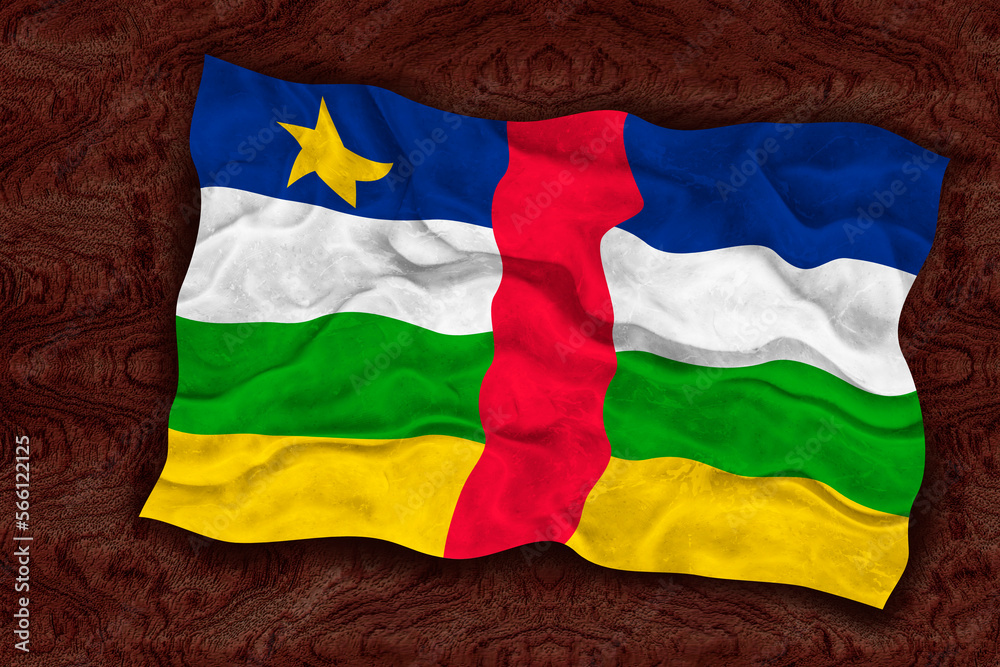 Fototapeta premium National flag ofCentral Arican Republic. Background with flag ofCentral Arican Republic