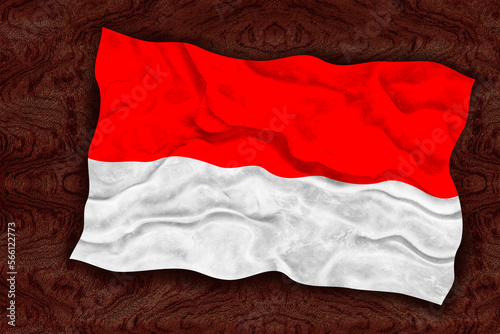 National flag of indonesia. Background with flag of indonesia