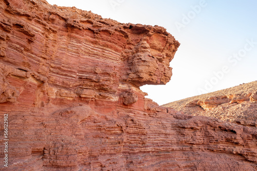 Wallpaper Mural Fantastically beautiful landscape in the national nature reserve - Red Canyon in the rays of the setting sun, near the city of Eilat, in southern Israel Torontodigital.ca