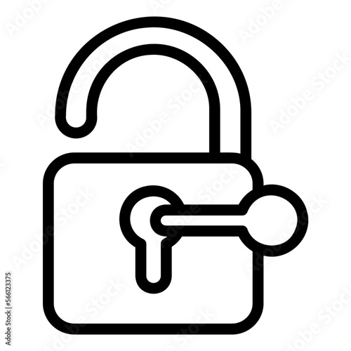 unlock line icon