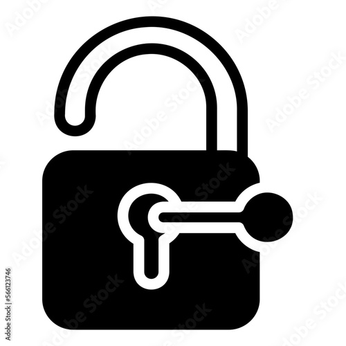 unlock glyph icon