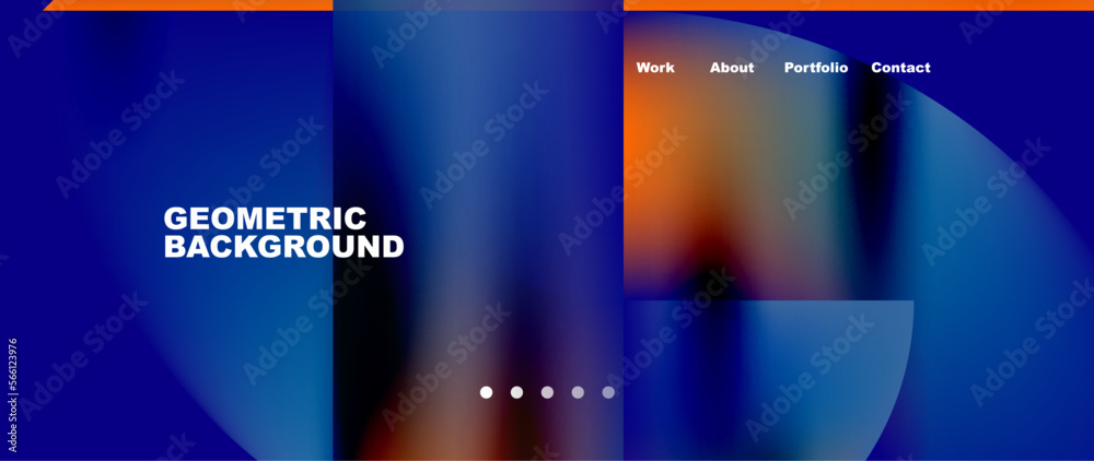 Minimal geometric abstract background. Circle and line design. Trendy techno business template for wallpaper, banner, background or landing
