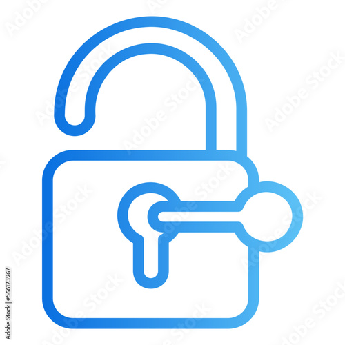 unlock gradient icon