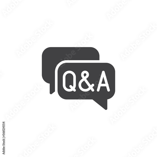 FAQ, questions and answers vector icon