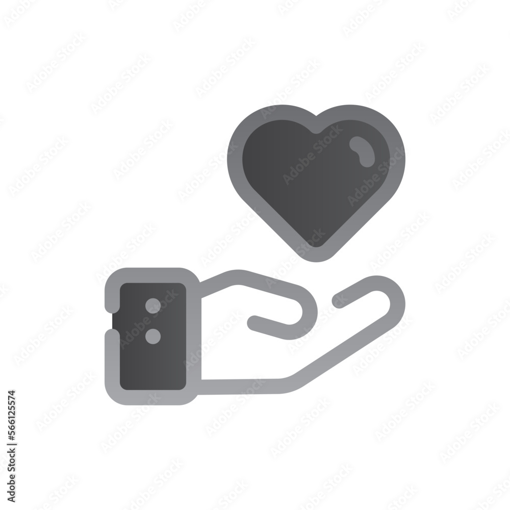 heart two tone gradient icon heart two tone gradient icon