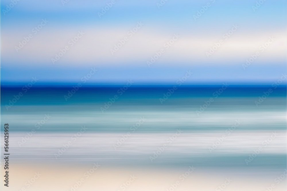 Fototapeta premium Blurred sea, Seascape with Generative AI