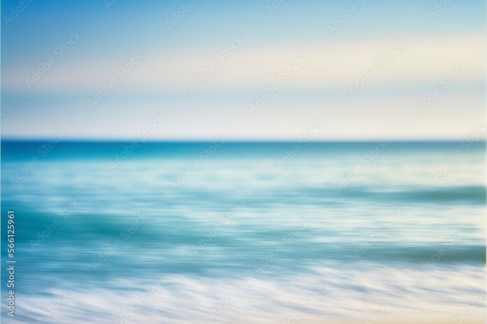 Blurred sea, Seascape with Generative AI