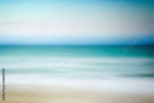 Blurred sea  Seascape with Generative AI