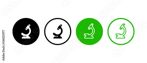 Microscope icon vector illustration. Laboratory symbol in flat design.