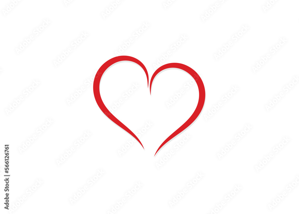 Heart shape. Like icon. Social media icon. Vector illustration. heart logo.
