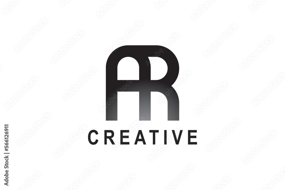 AR logo design concept AR logo design concept