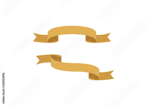 Ribbons banners flat isolated. Ribbons banners.