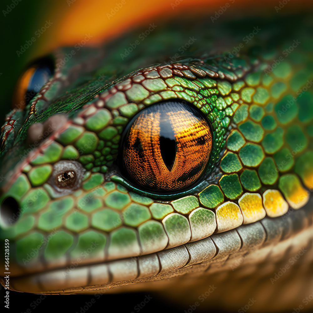 Fototapeta premium close up of a green lizard