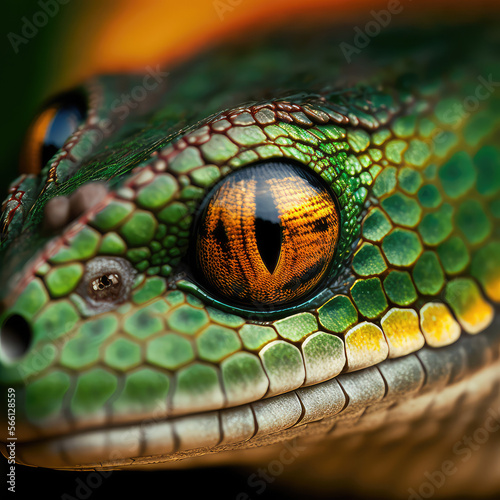 close up of a green lizard