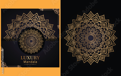 luxury ornamental mandala design background in gold color for yourself  