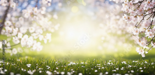 abstract nature spring background, spring flower banner