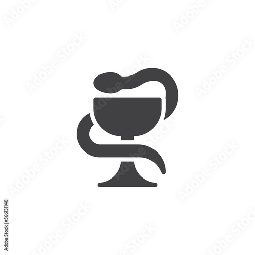 Bowl of Hygieia vector icon