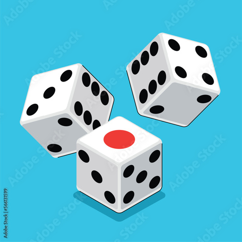game dice casino gambling isolated vector illustration
