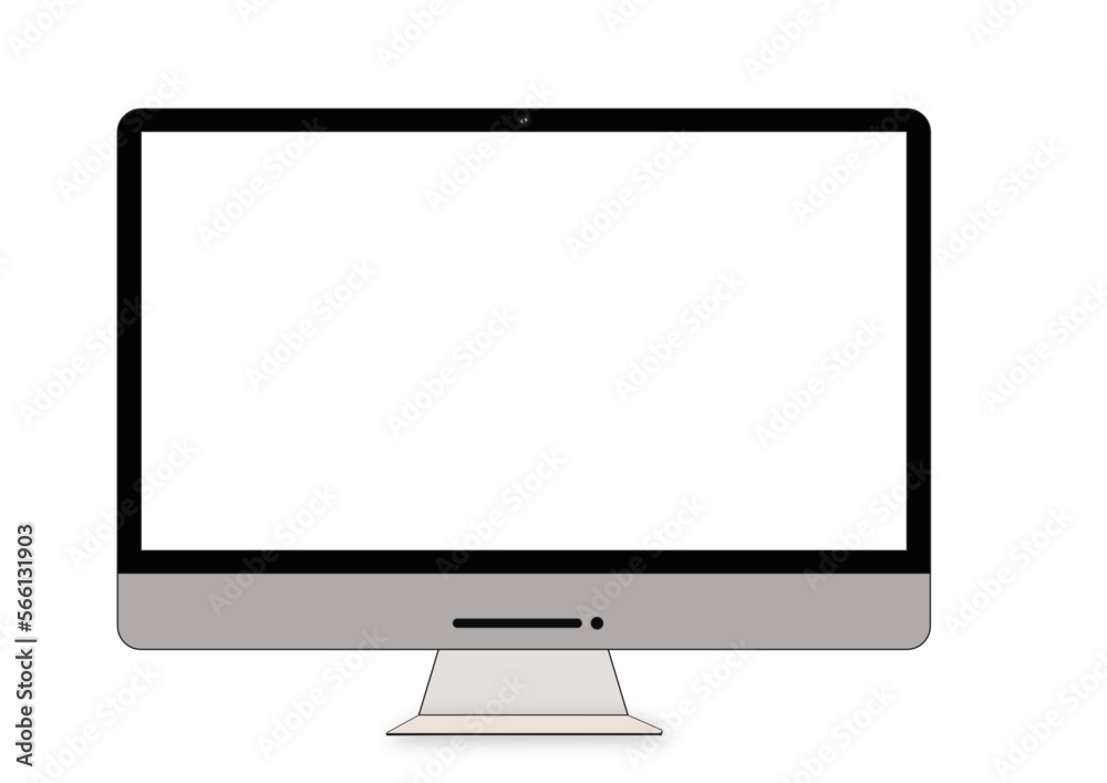 Computer led screen isolated on white background. Modern stylish Led panel with transparent screen. Computer led screen isolated on white background. Modern stylish Led panel with transparent screen.
