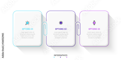 Vector Infographic label design template with icons and 3 options or steps. Can be used for process diagram, presentations, workflow layout, banner, flow chart, info graph.