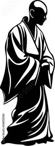 Boost your brand with a minimalistic monk logo.