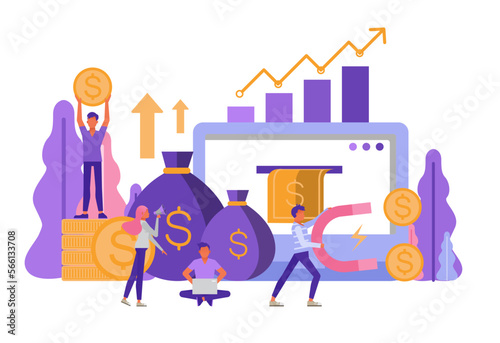 Business income concept. Business People character vector design.