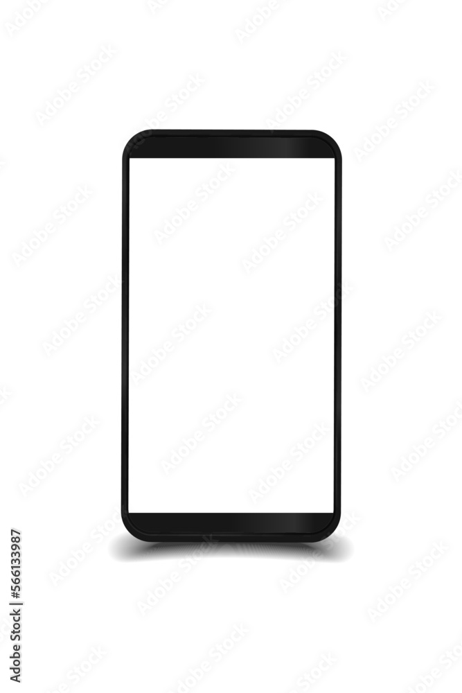 Smartphone modern mockups with blank frameless screens vector design. Smartphone modern mockups with blank frameless screens vector design.