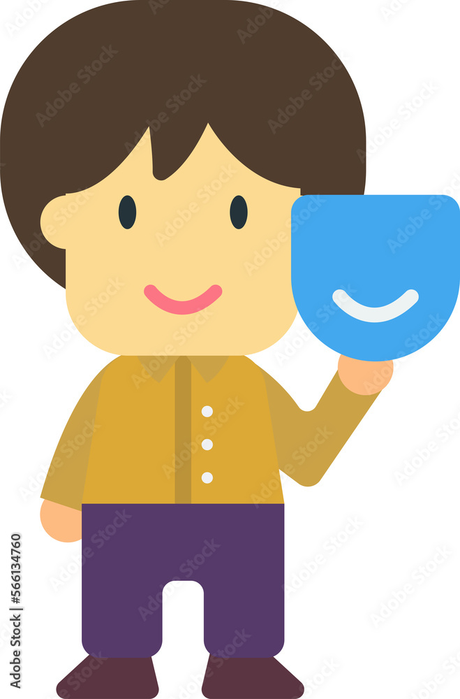 male actor character illustration in minimal style male actor character illustration in minimal style