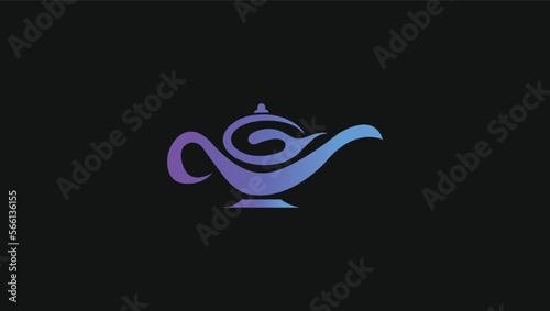 Letter KG or GK Gradient Lamp Logo