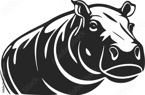 Unleash the power of your brand with a clean and minimal hippo logo.