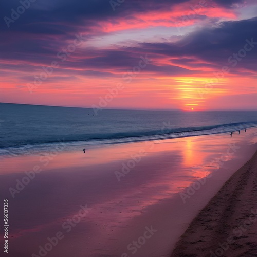 sunset at the beach © Kieron