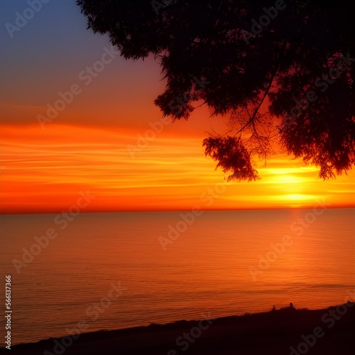 sunset on the beach