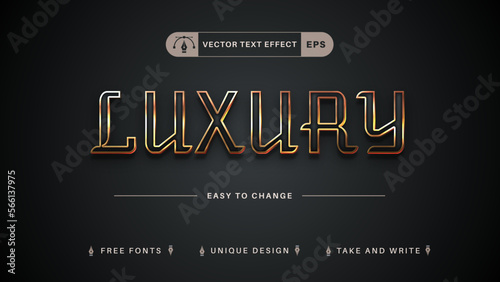 Luxury - Editable Text Effect, Font Style